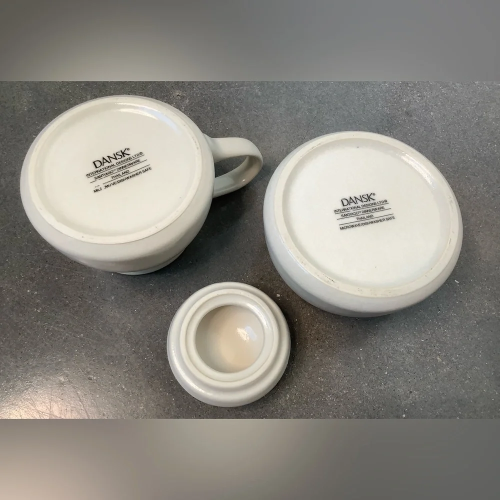 DANSK Santiago Stoneware Sugar and Creamer Set